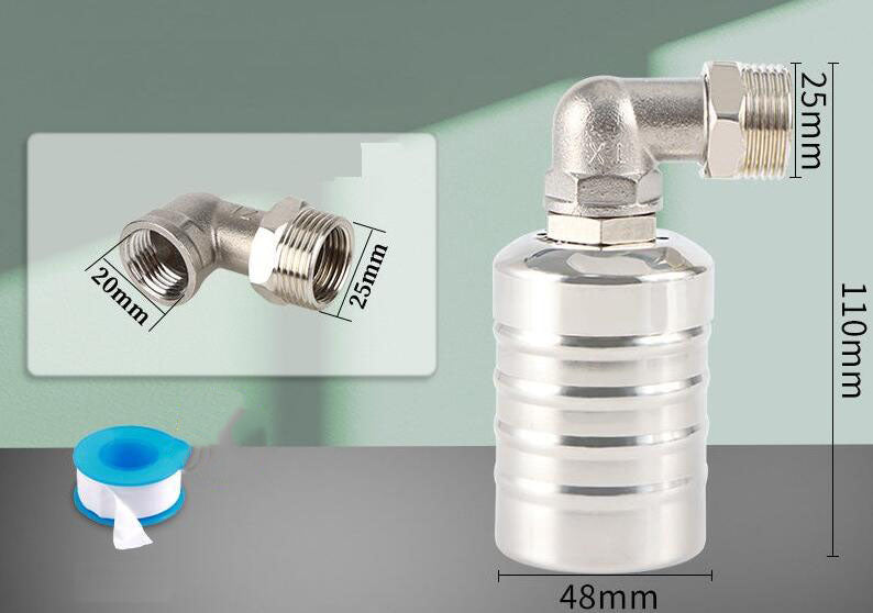 📢📢50% OFF !! ⏰304 Stainless Steel Water Level Control Float Valve – Auto Shut-Off, No Electricity, Rust-Proof 💧