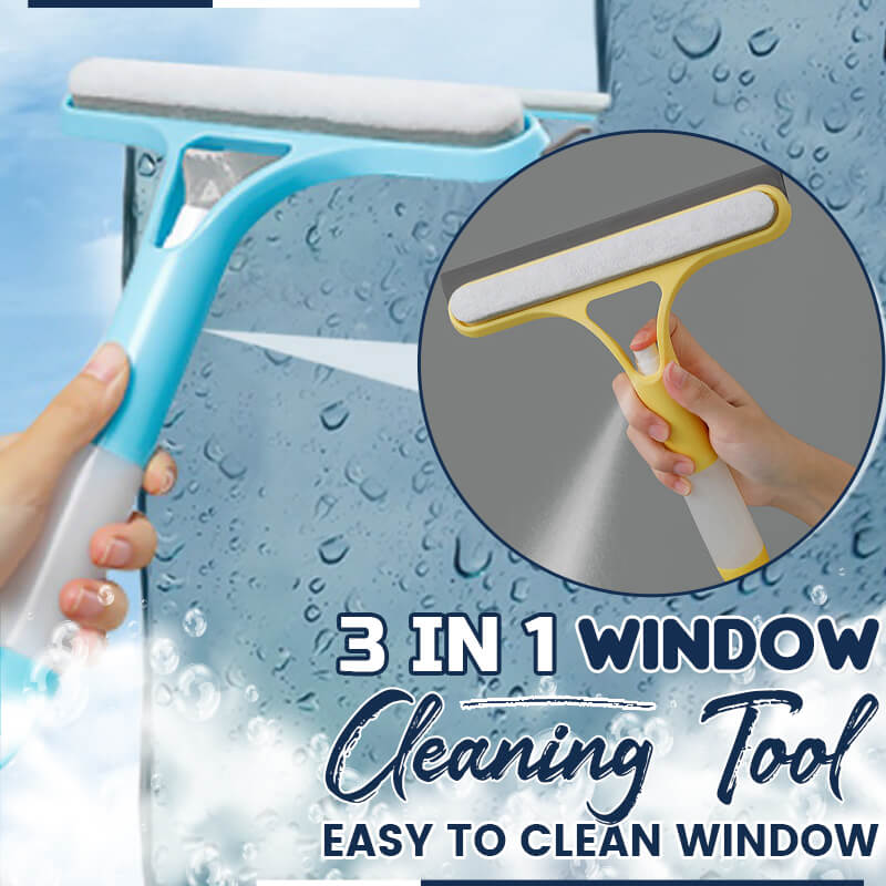 🧼 50% OFF NOW! 💧 3 in 1 Window Cleaning Tool – Spray, Scrub & Wipe, Streak-Free, Multi-Surface ✨