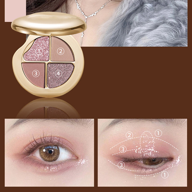 🔥New release in 2025🔥4-Color Highly Pigmented Long-Lasting Eyeshadow Palette