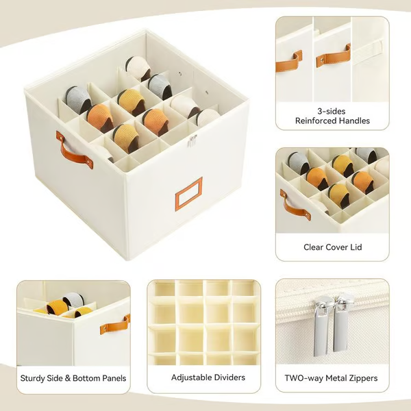 📢📢50% OFF !!⏰ 2026 Sale — Over 42,300 Sold!📦 Fabric Shoe Organizer Storage Box