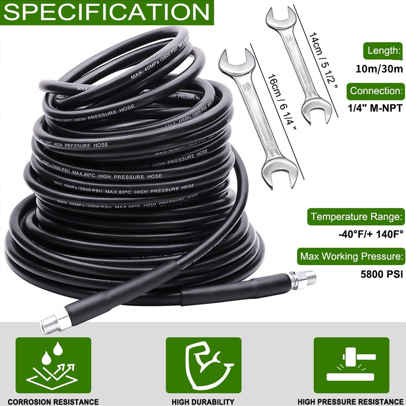 💦 62% OFF INSTANT! 🚿 5800PSI Sewer Jetter Kit - High-Pressure Nozzle & Hose for Clogged Drains/Pipes, Compatible with Most Pressure Washers 🔧📦
