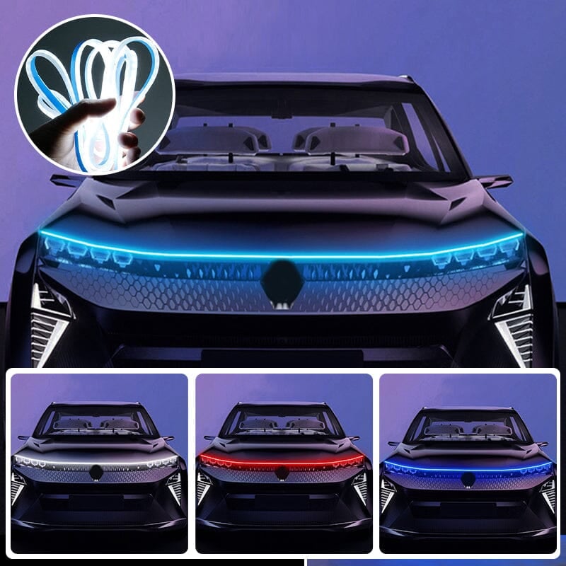 🔥【Dynamic Scan HoodBeam Kit】Light Up Your Hood With Hypnotic Smooth Scanning Effects! ✨🚗