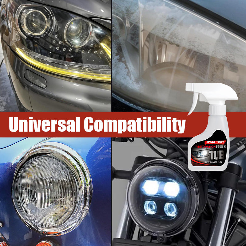 🔥LAST DAY SALE 50% OFF🔥 180ml Professional Car Headlight Restorer with Sponge