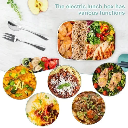🍱 FLASH SALE: 50% OFF! 🔌 2-in-1 Portable Electric Lunch Box (60W) – Dual Voltage (12V/230V), 1.5L Stainless Steel & Fast Heating ✨