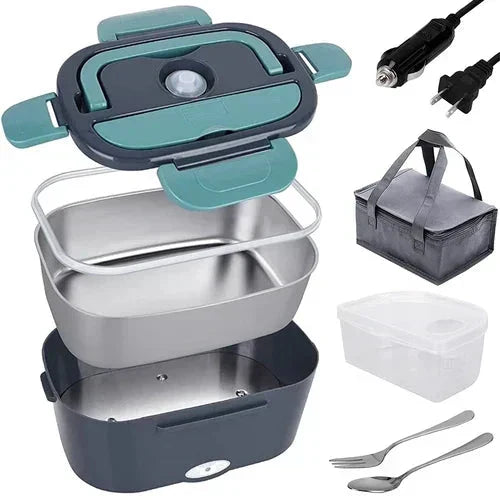 🍱 FLASH SALE: 50% OFF! 🔌 2-in-1 Portable Electric Lunch Box (60W) – Dual Voltage (12V/230V), 1.5L Stainless Steel & Fast Heating ✨