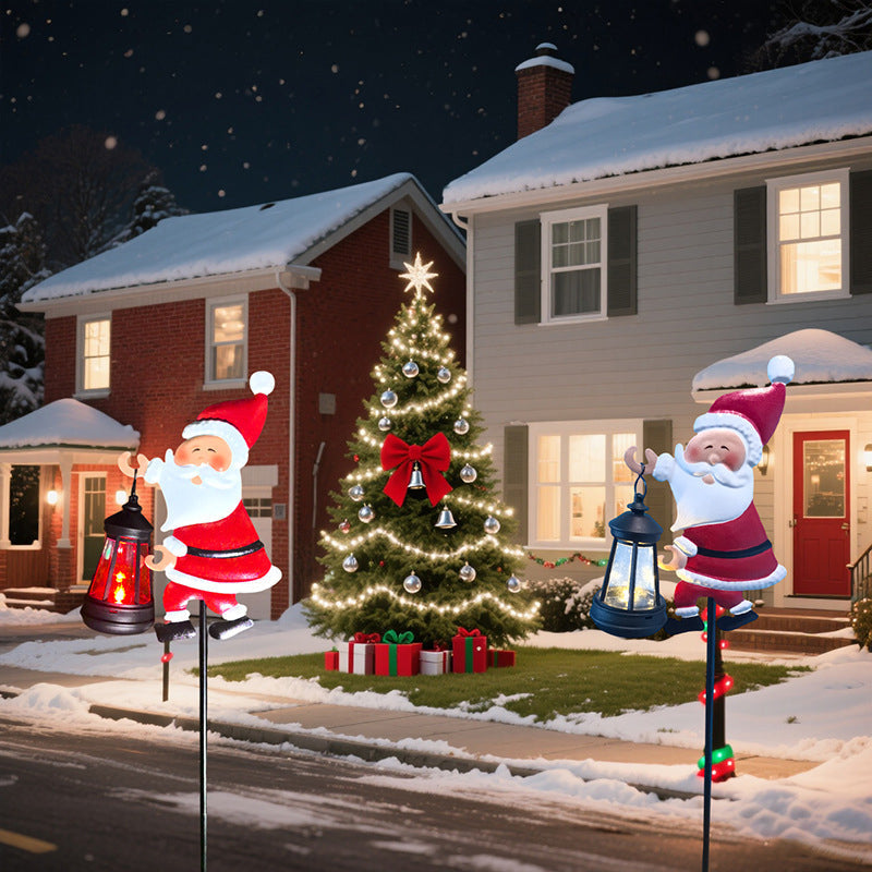 Solar-Powered Santa Claus Garden Stake Light