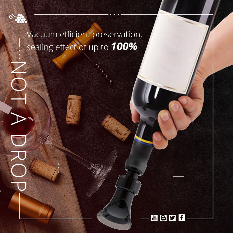 📢📢50% OFF !! ⏰ 2-in-1 Wine Saver – Vacuum Pump & Sealer, Preserves Freshness & Aroma ✨