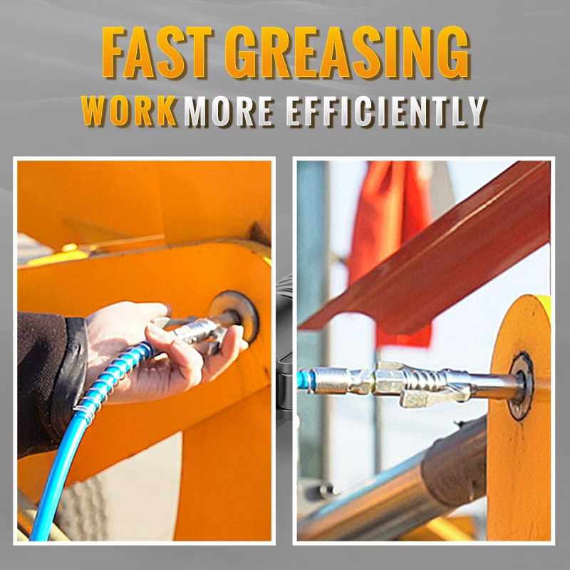 📢📢50% OFF !! ⏰⚙️High Pressure Dual Handle Grease Gun Coupler🛢️⛽