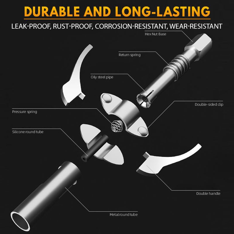 📢📢50% OFF !! ⏰⚙️High Pressure Dual Handle Grease Gun Coupler🛢️⛽