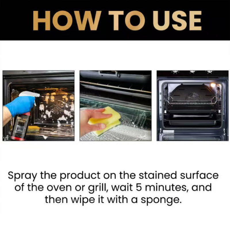 🧼50% OFF & BUY 2 GET 1 FREE!✨Oven & Grill Cleaner Spray –Dissolves Grease in 5 Mins, No Scrubbing & Eliminates Odors