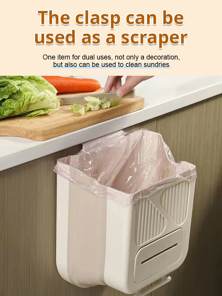 📢📢50% OFF !! ⏰Foldable Hanging Trash Can – Space Saving, Leak Proof & Easy to Clean🧼