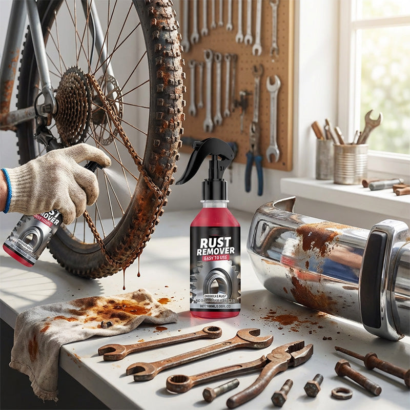 📢📢50% OFF !! ⏰Multi-Purpose Metal Rust Remover Spray – Dissolves rust quickly, prevents re-corrosion & safe for tools, auto parts or outdoor gear 🛠️