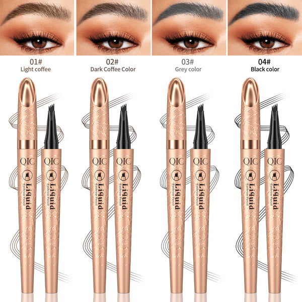 🔥 BUY 1 GET 1 FREE! 🔥 3D Microblading Eyebrow Pencil – 4-Prong Tip, Waterproof & Natural Hair-Like Strokes 🖌️