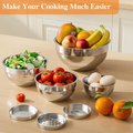 📢📢40% OFF !! ⏰ 6 Stainless Steel Bowls with 3 Graters – Stackable Design 🍽️