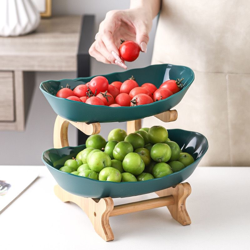 🔥30% OFF🔥3-Tier Fruit Bowl with Wooden Stand