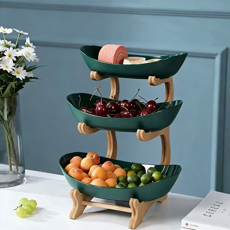 🔥30% OFF🔥3-Tier Fruit Bowl with Wooden Stand