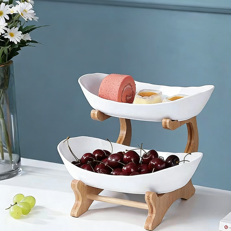 🔥30% OFF🔥3-Tier Fruit Bowl with Wooden Stand