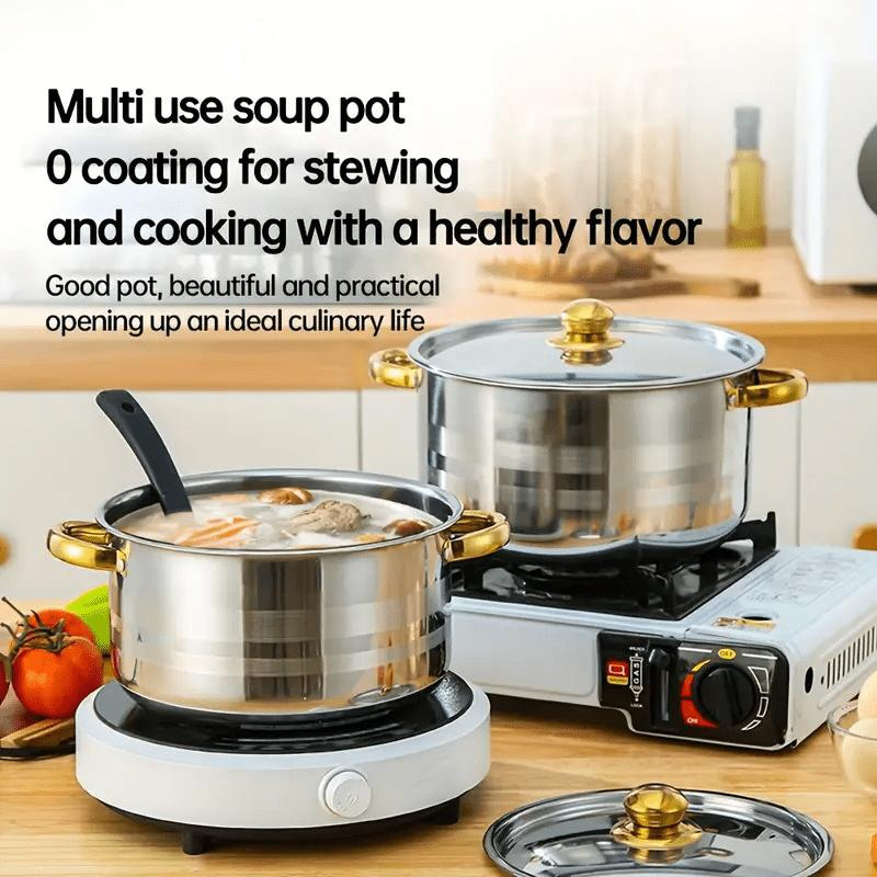 🔥35% OFF🔥5-Piece Stainless Steel Cookware Set with Glass Lids