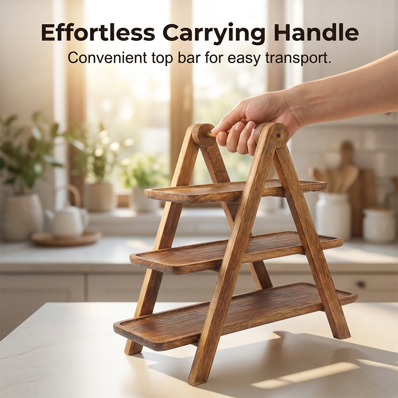 🔥35% OFF🔥3-Tier Wooden Serving Tray