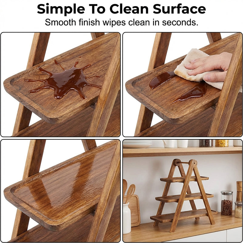 🔥35% OFF🔥3-Tier Wooden Serving Tray