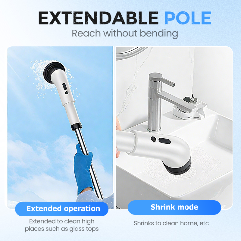 🔥 Hot sale 35% OFF🔥Multifunctional Electric Extendable Cleaning Brush