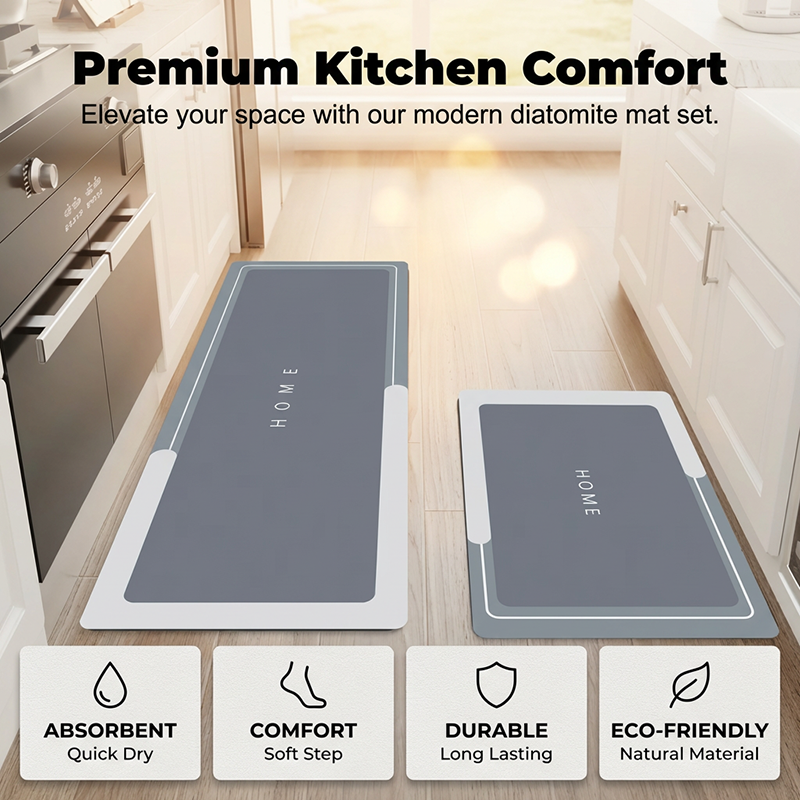 🔥 Hot sale 30% OFF🔥 Quick-Dry Diatomaceous Earth Kitchen Mat Set