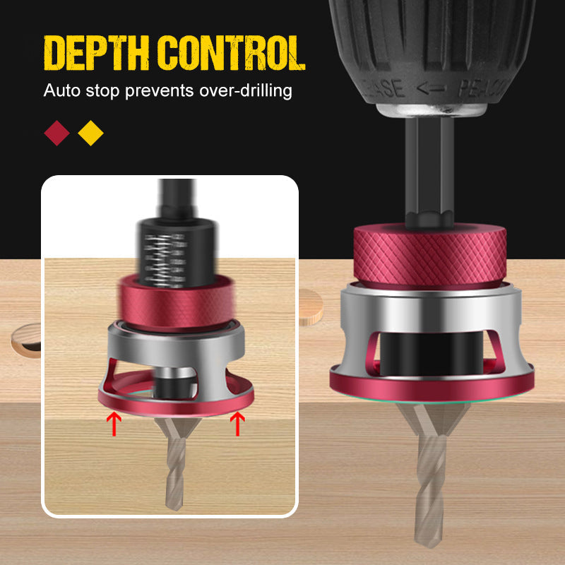 🔥Hot sale 30% OFF🔥4PCS Wood Countersink Drill Bit Set with Depth Stop