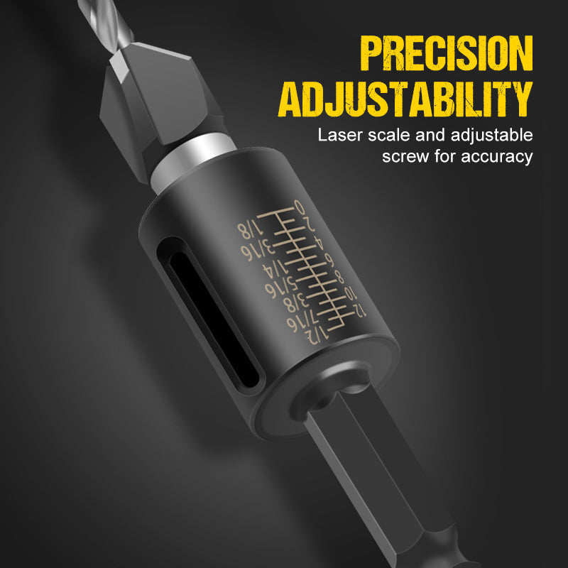 🔥Hot sale 30% OFF🔥4PCS Wood Countersink Drill Bit Set with Depth Stop