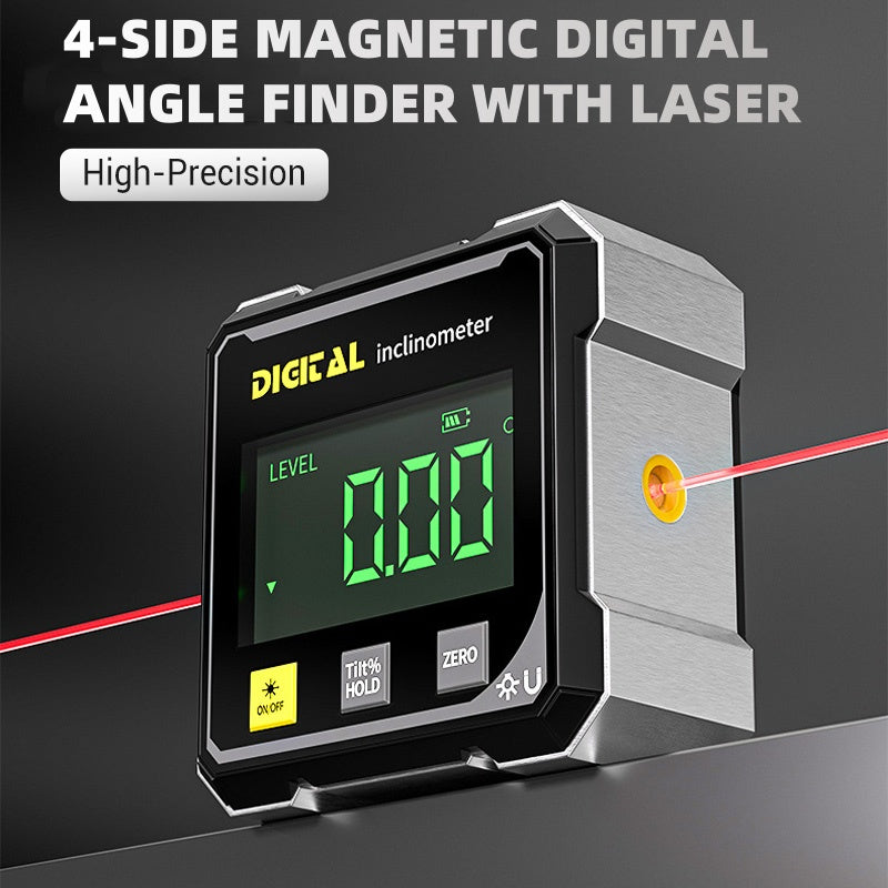 🔥Hot sale 31% OFF🔥4-Side Magnetic Digital Angle Finder with Laser