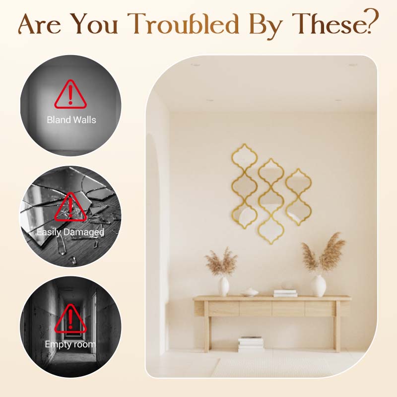 🔥40% OFF for a limited time🔥12PCS 3D Acrylic Mirror Rhombus Wall Stickers