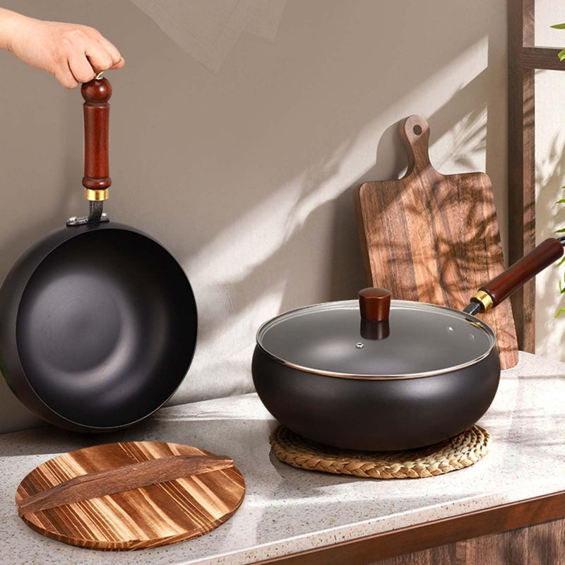🔥2026 Hot sale 40% OFF🔥Uncoated Thick Iron Pot with Lid
