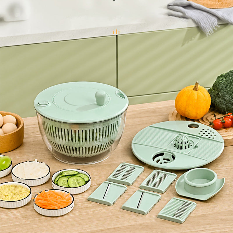 🔥 Hot sale 30% OFF🔥9-in-1 Multifunctional Large Capacity Salad Spinner & Slicer