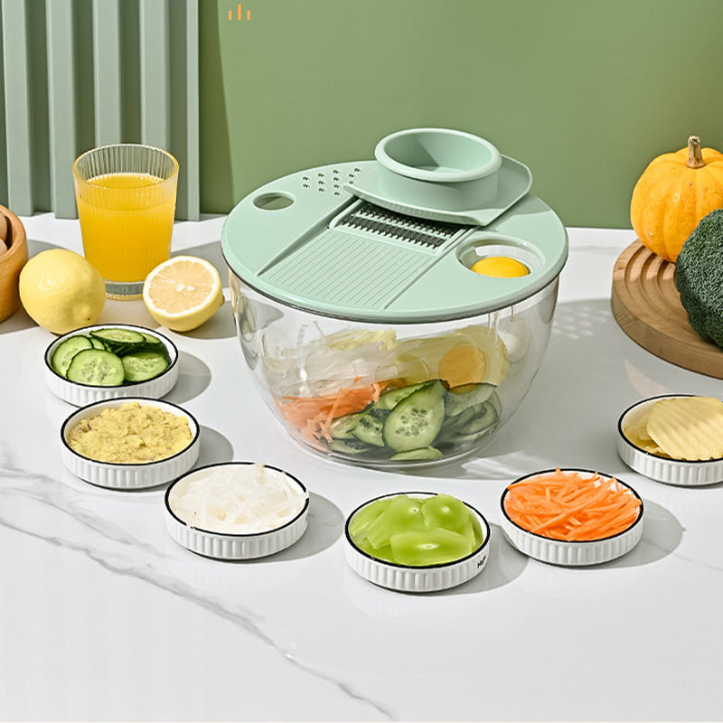 🔥 Hot sale 30% OFF🔥9-in-1 Multifunctional Large Capacity Salad Spinner & Slicer