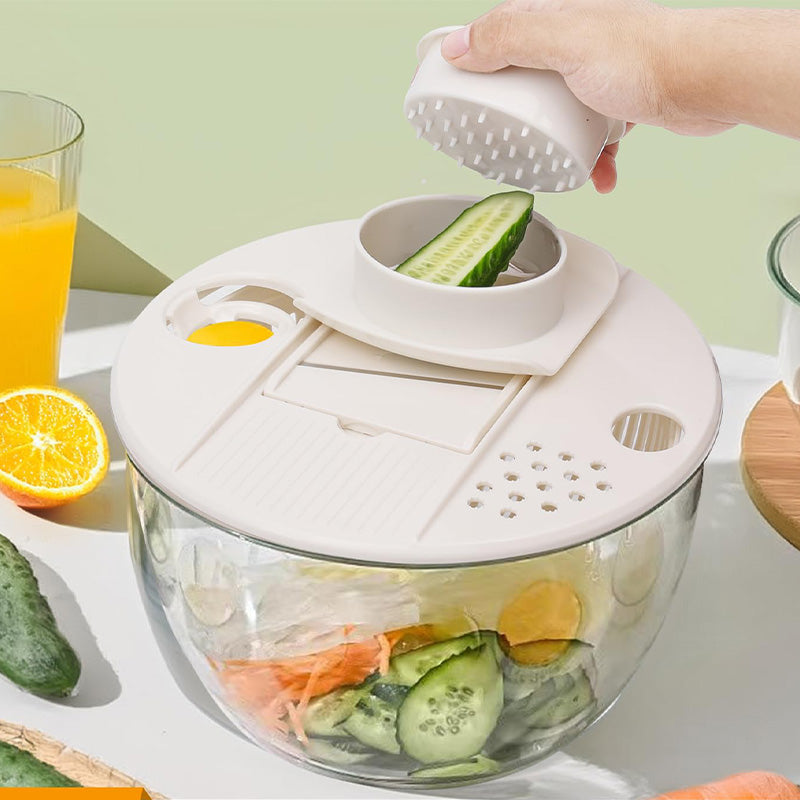 🔥 Hot sale 30% OFF🔥9-in-1 Multifunctional Large Capacity Salad Spinner & Slicer