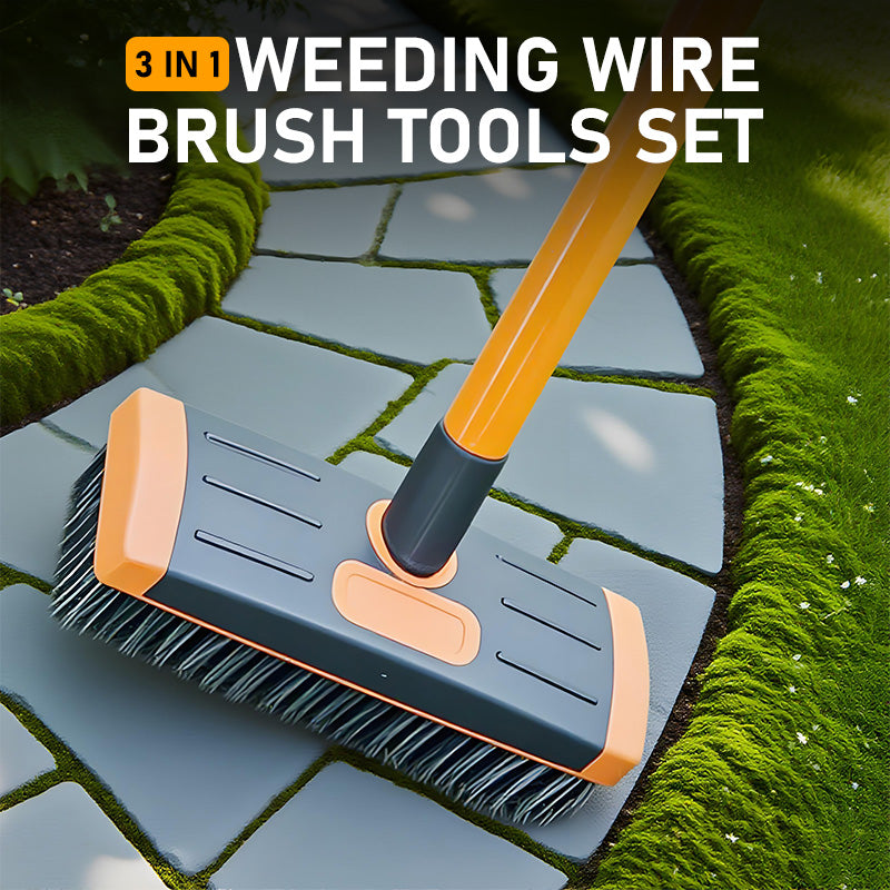 🔥 Hot sale 30% OFF🔥3 in 1 Weeding Wire Brush Tools Set