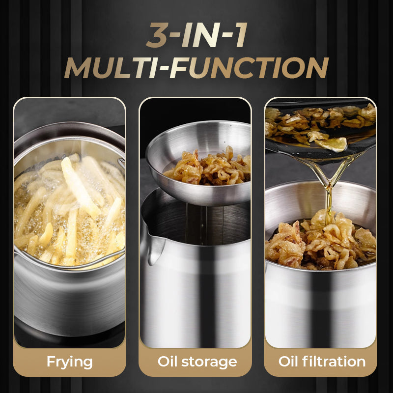 🔥 Hot sale 30% OFF🔥Multi-Function Large Capacity Stainless Steel Oil Filter Container
