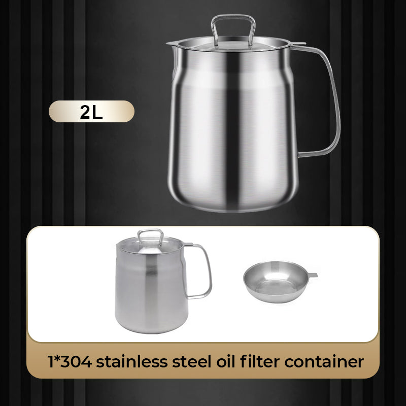 🔥 Hot sale 30% OFF🔥Multi-Function Large Capacity Stainless Steel Oil Filter Container