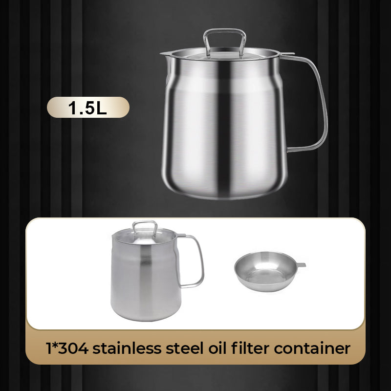 🔥 Hot sale 30% OFF🔥Multi-Function Large Capacity Stainless Steel Oil Filter Container