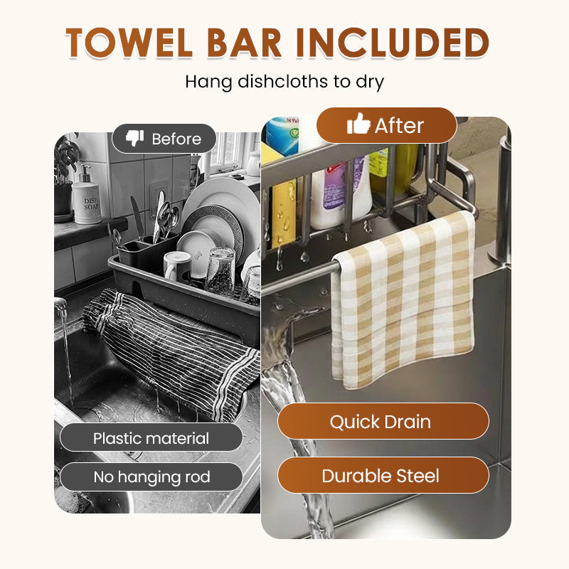 🔥 Hot sale 40% OFF🔥Multifunctional Sink Drain Rack for Kitchen Organization