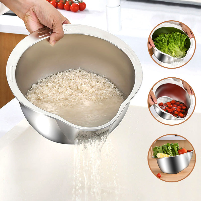 🔥 Hot sale 30% OFF🔥Stainless Steel Rice Strainer Bowl