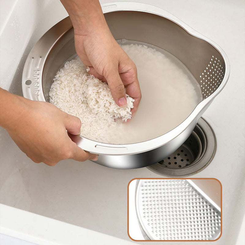 🔥 Hot sale 30% OFF🔥Stainless Steel Rice Strainer Bowl