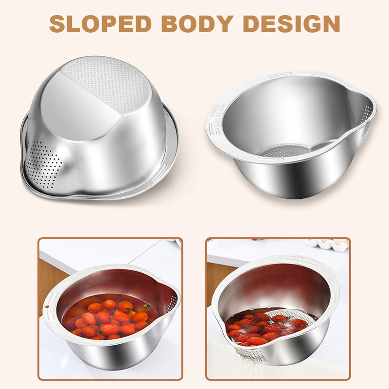 🔥 Hot sale 30% OFF🔥Stainless Steel Rice Strainer Bowl