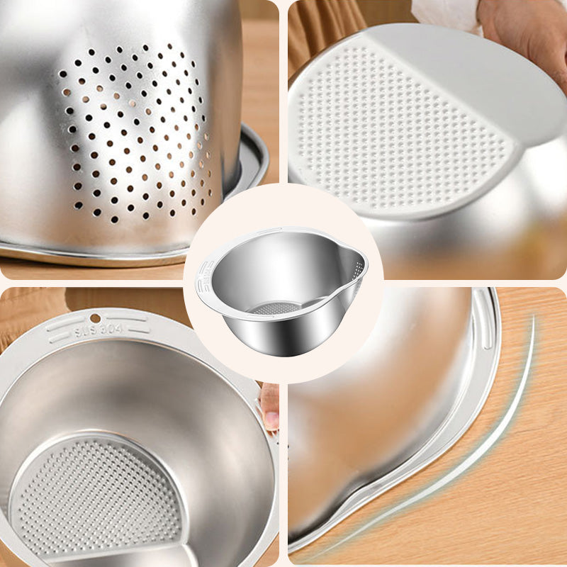🔥 Hot sale 30% OFF🔥Stainless Steel Rice Strainer Bowl