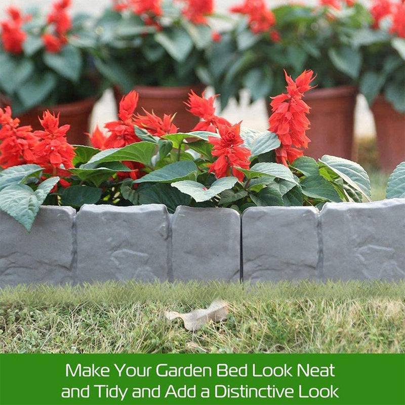 📢📢50% OFF !! & BUY 3 GET 1 FREE! ⏰  Imitation Stone Garden Fence – Real stone look & no tools needed – Easy to install & expand – perfect for plant beds, paths & lawn edges 🏡♻️