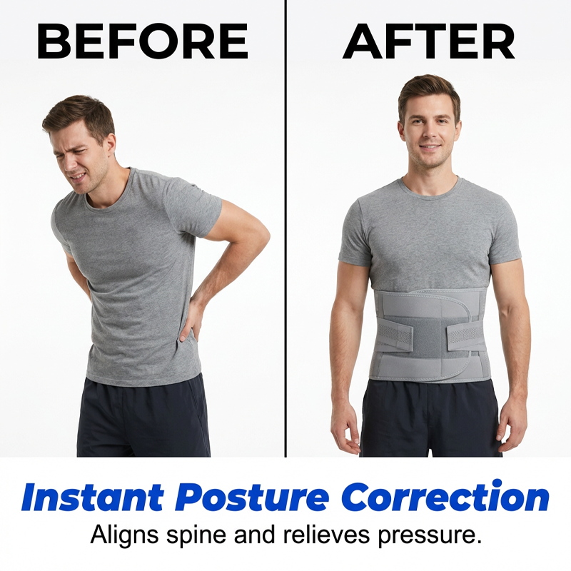📢📢50% OFF !! ⏰Dual-Strap Compression Back Brace with Removable Support Stays