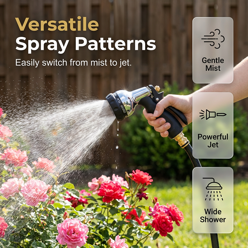 📢📢35% OFF !! ⏰Heavy-Duty Metal Garden Hose Nozzle Sprayer
