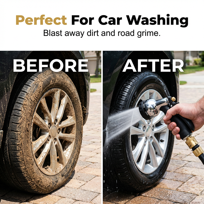 📢📢35% OFF !! ⏰Heavy-Duty Metal Garden Hose Nozzle Sprayer