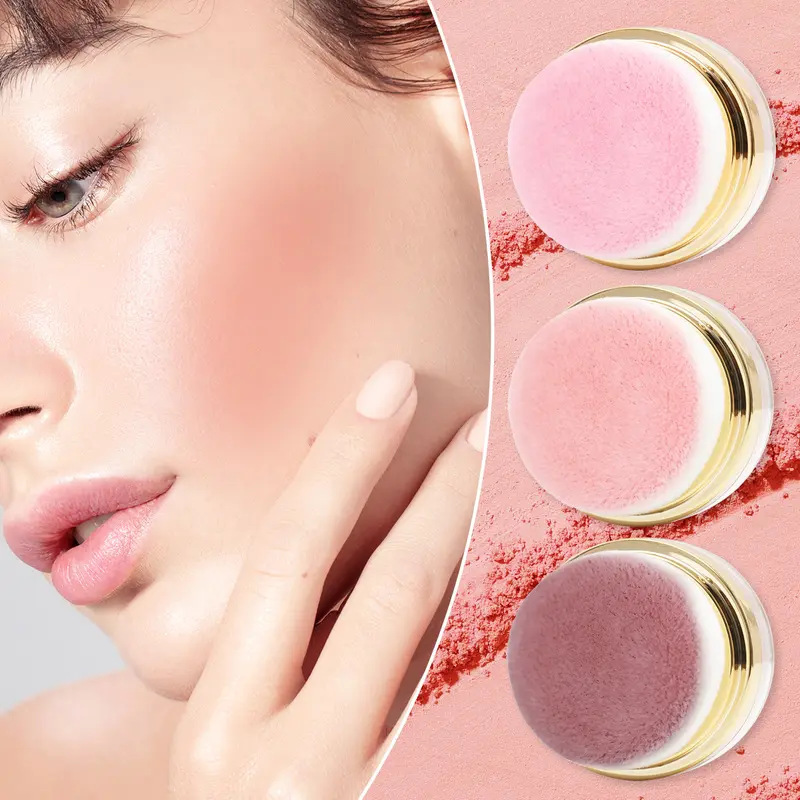 📢📢30%-46% OFF !! ⏰Portable Powder Blush with Puff Applicator