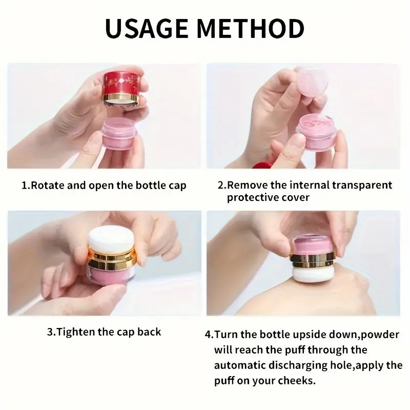 📢📢30%-46% OFF !! ⏰Portable Powder Blush with Puff Applicator