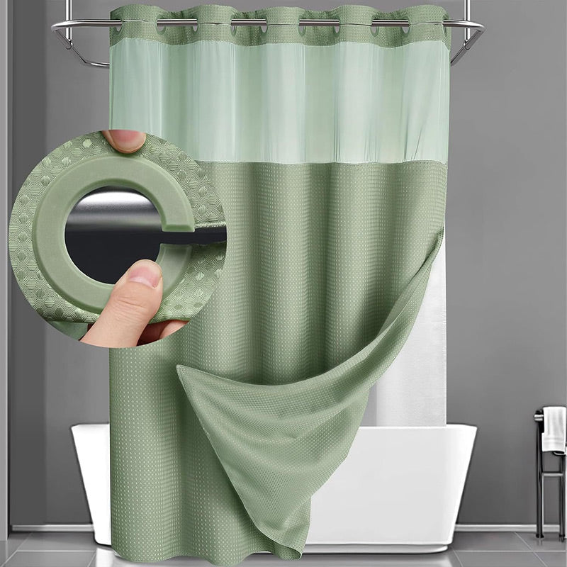 📢📢30% OFF !! ⏰Waffle Pattern Shower Curtain